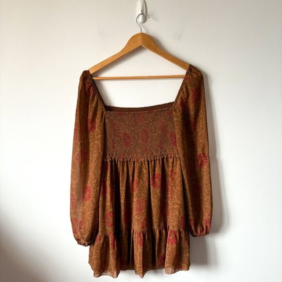 Aritzia Wilfred Tempest Dress in Brown Maplewood Chestnut Size Small - Picture 5 of 7